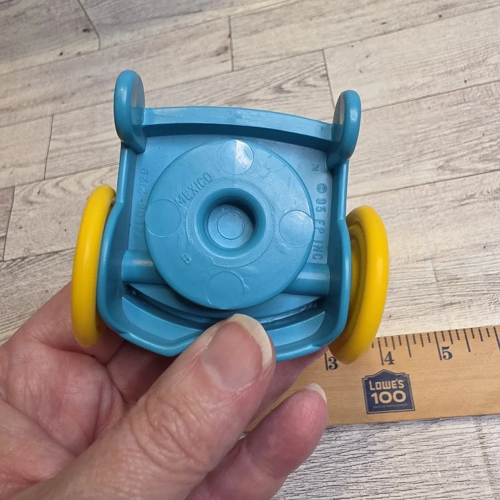 Fisher Price Little People 1995  Blue Wheelchair / Yellow Wheels